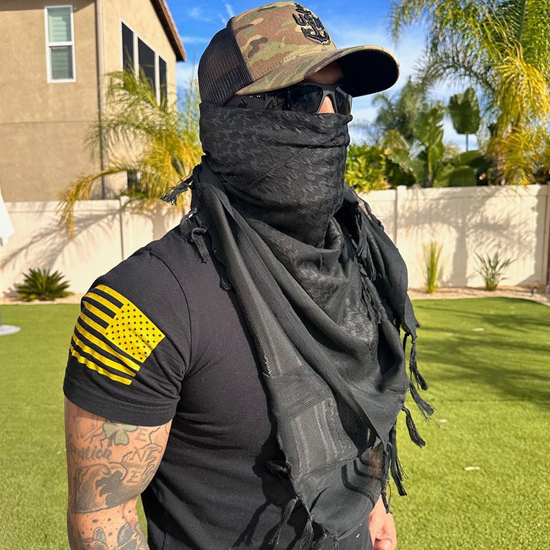 Cotton Tactical Head Wrap and Face Cover with UV Protection - product view 6 | Buffalo Gears