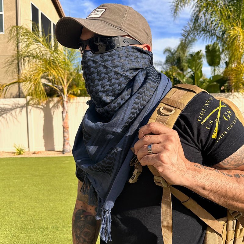 Cotton Tactical Head Wrap and Face Cover with UV Protection - product view 7 | Buffalo Gears