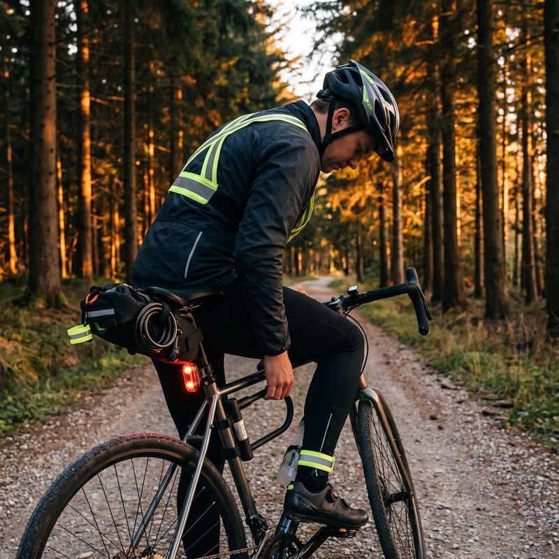 Cycling Safety Bundle with Lights, Lock and Reflective Gear - product view 2 | Buffalo Gears