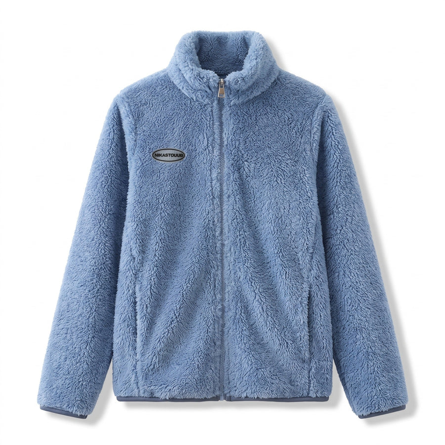 Double Faced Coral Fleece Coat for Women in Blue - product view 1 | Buffalo Gears