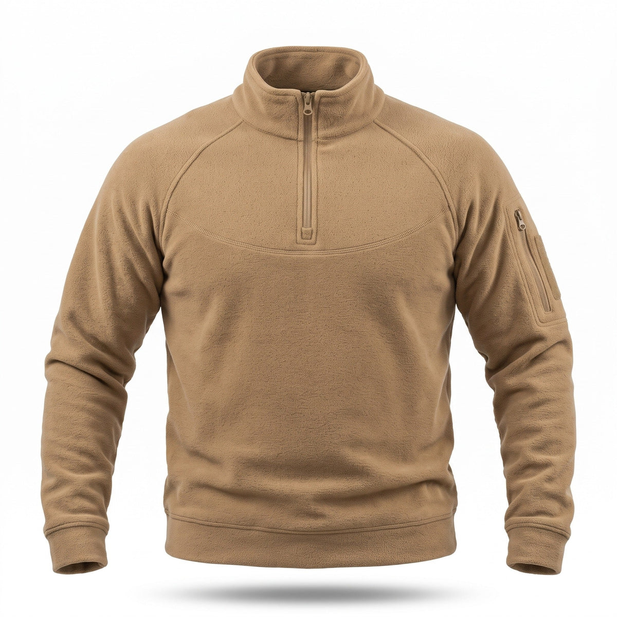 Double Faced Fleece Pullover for Men, Stand Collar - product view 1 | Buffalo Gears