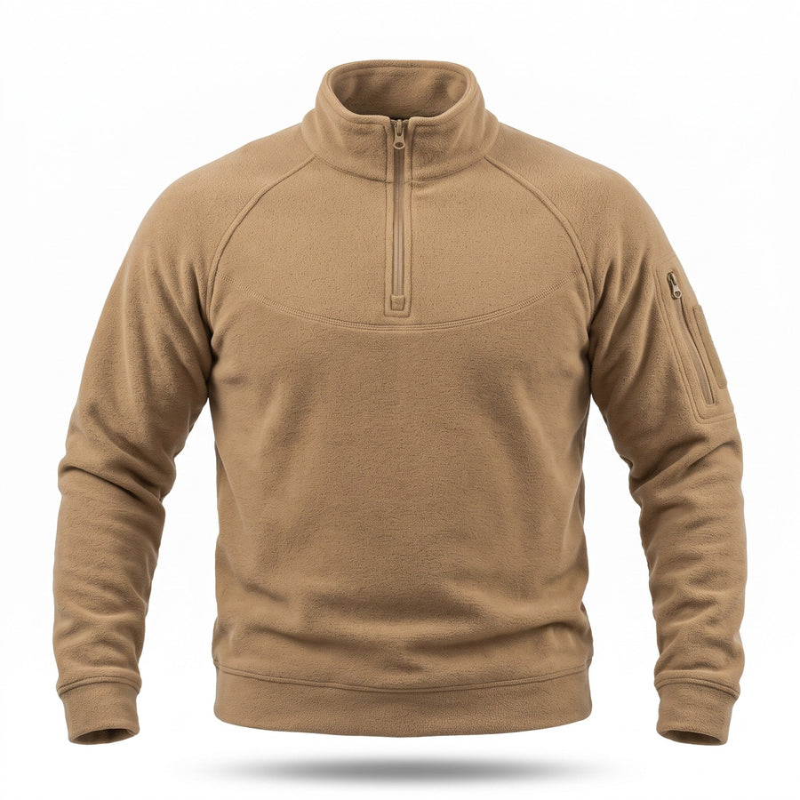 Double Faced Fleece Pullover for Men, Stand Collar - product view 1 | Buffalo Gears