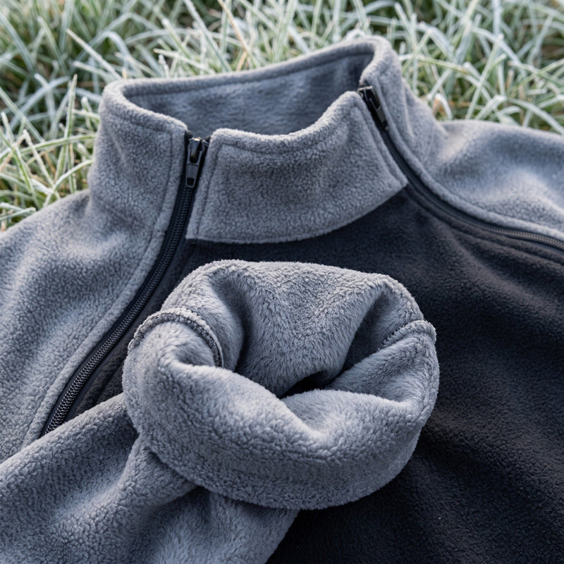 Double Faced Fleece Pullover for Men, Stand Collar - product view 3 | Buffalo Gears