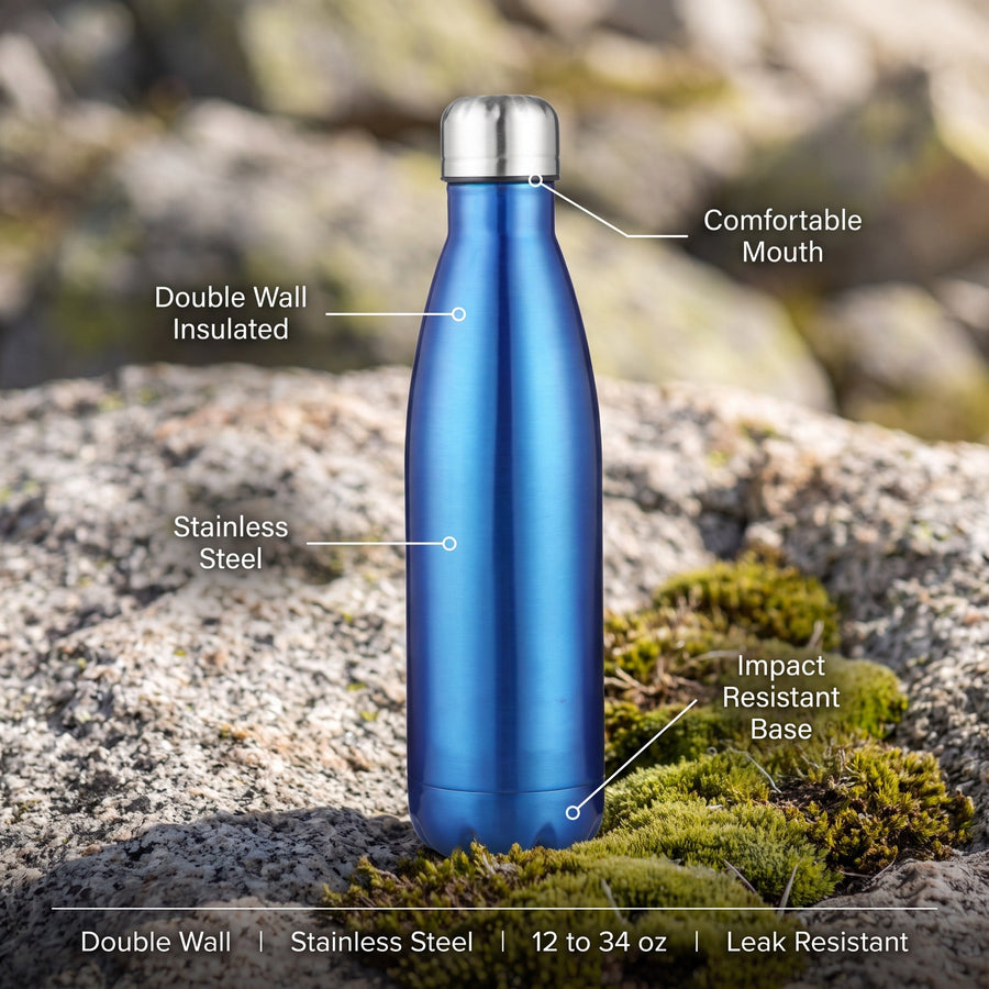 Double Wall Steel Flask for Hot and Cold Hiking Drinks - product view 2 | Buffalo Gears