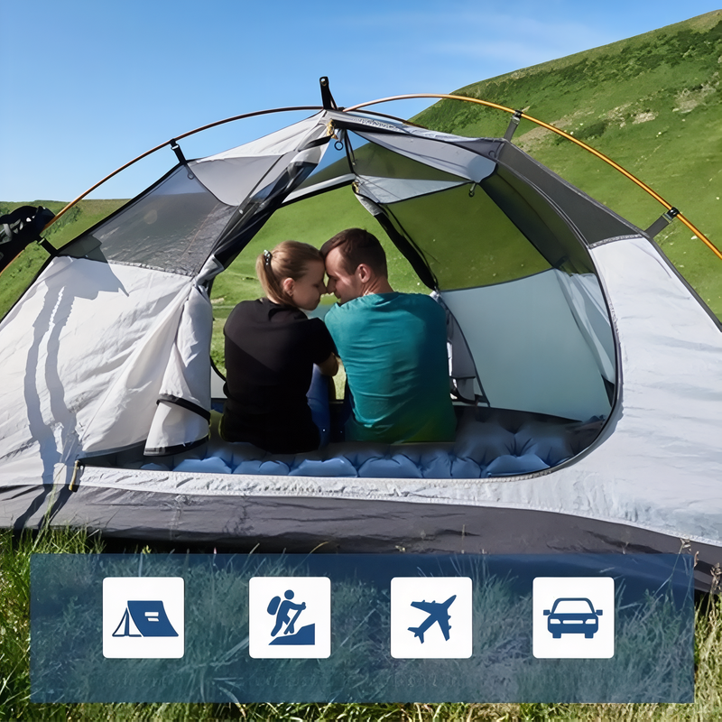 Double Width Inflatable Camping Mat with Pillows - product view 8 | Buffalo Gears