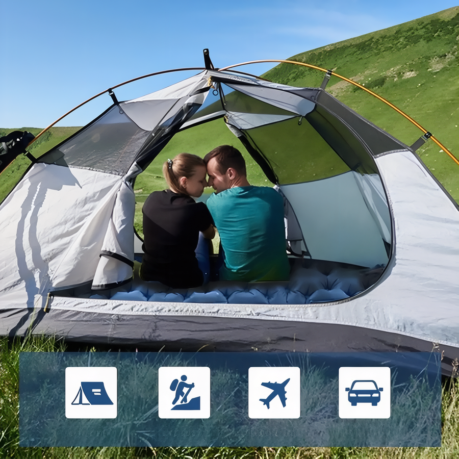 Double Width Inflatable Camping Mat with Pillows - product view 8 | Buffalo Gears