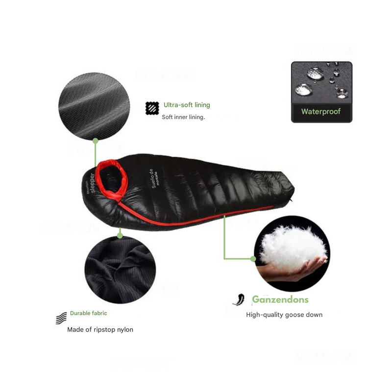 Down-Filled Winter Sleeping Bag Rated to -20C for Camping - product view 8 | Buffalo Gears