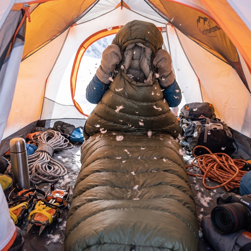 Down Mummy Sleeping Bag for Winter Expeditions - product view 4 | Buffalo Gears