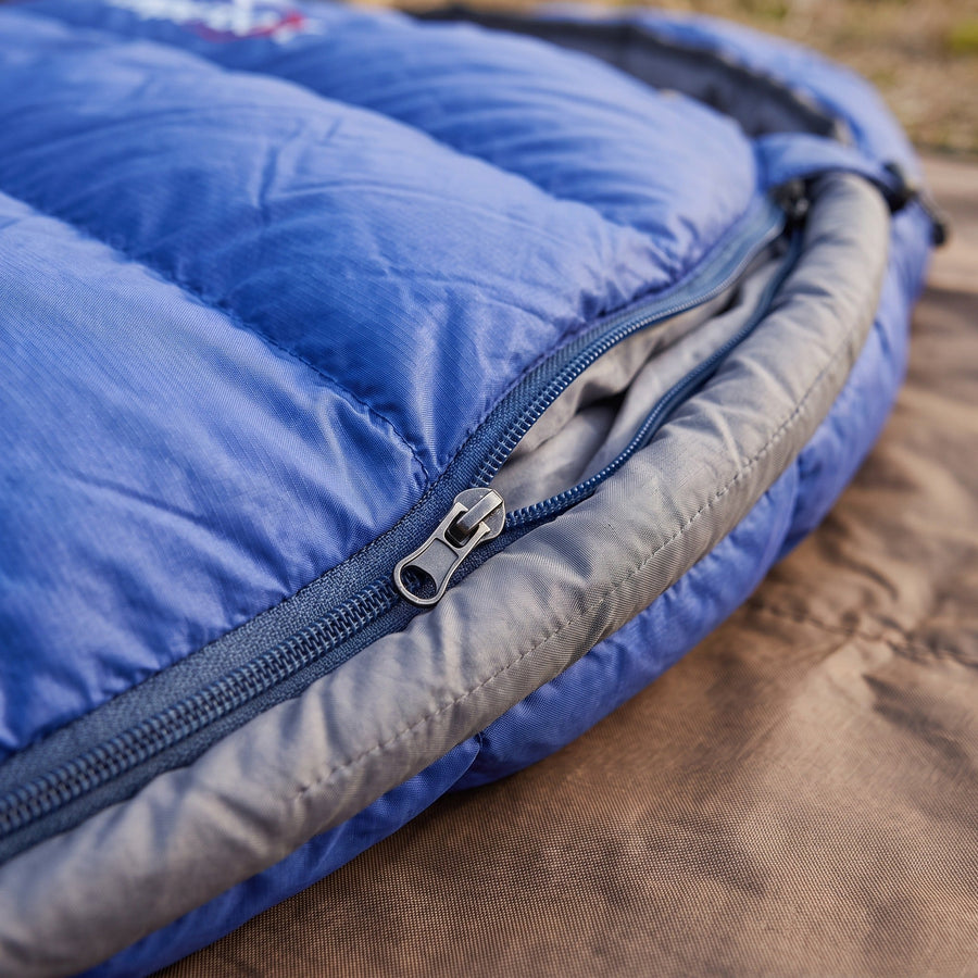 Down Sleeping Bag Rated to Minus 7°C, Lightweight Mummy - product view 3 | Buffalo Gears
