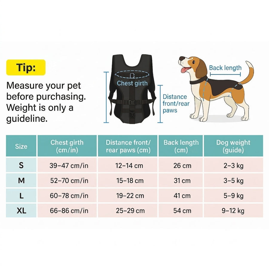 Ergonomic Front Carrier Harness for Hiking with Small Dogs - product view 4 | Buffalo Gears