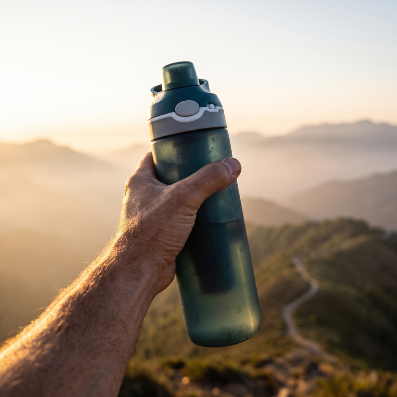 Filtering Water Bottle for Backpacking Trips - product view 3 | Buffalo Gears