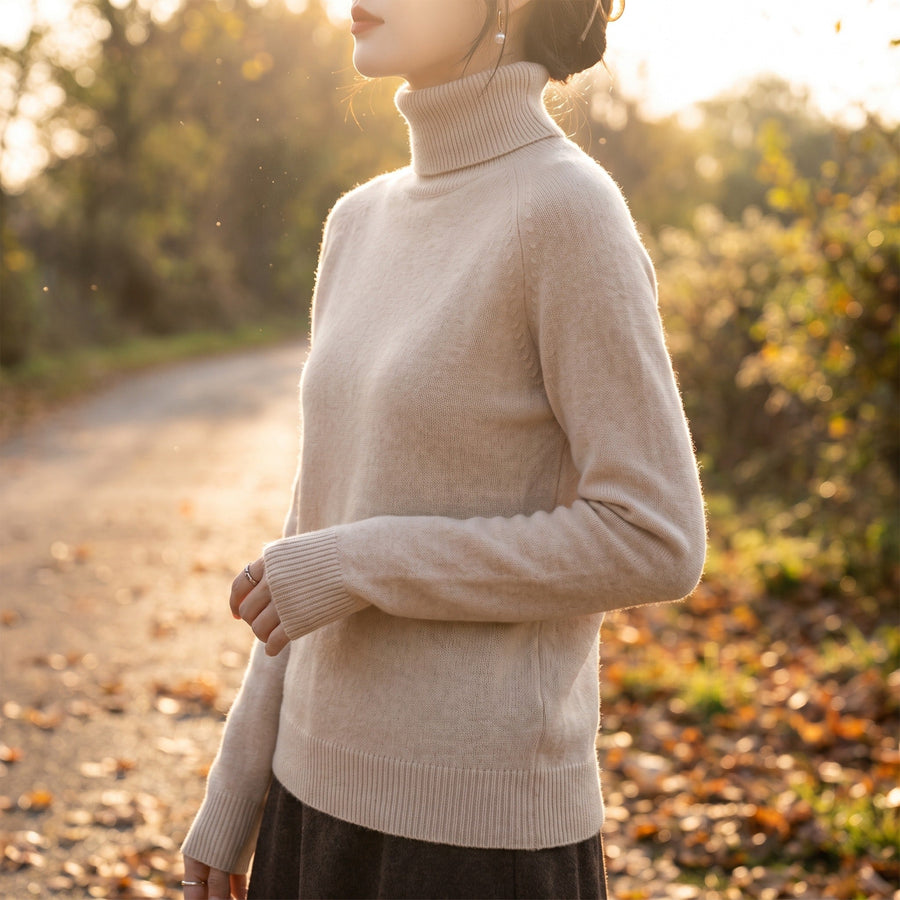 Fine Knit Jumper for Women with Lapel Collar - product view 2 | Buffalo Gears