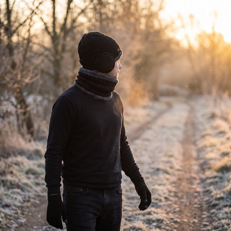 Five Piece Winter Set with Vest, Beanie, Gloves and Socks - product view 3 | Buffalo Gears