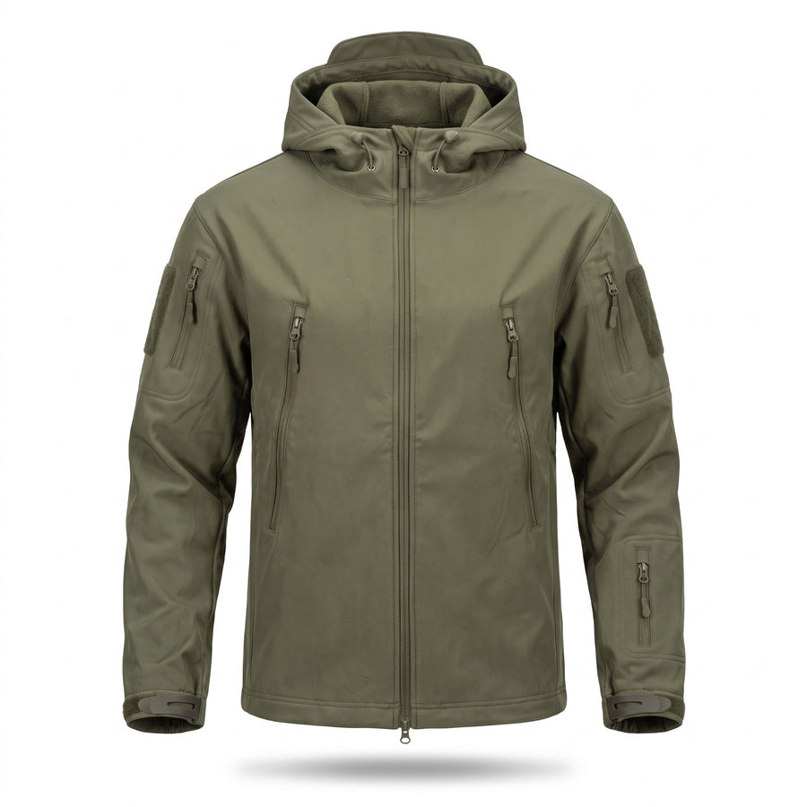 Fleece Backed Softshell Jacket for Men, Hooded - product view 1 | Buffalo Gears