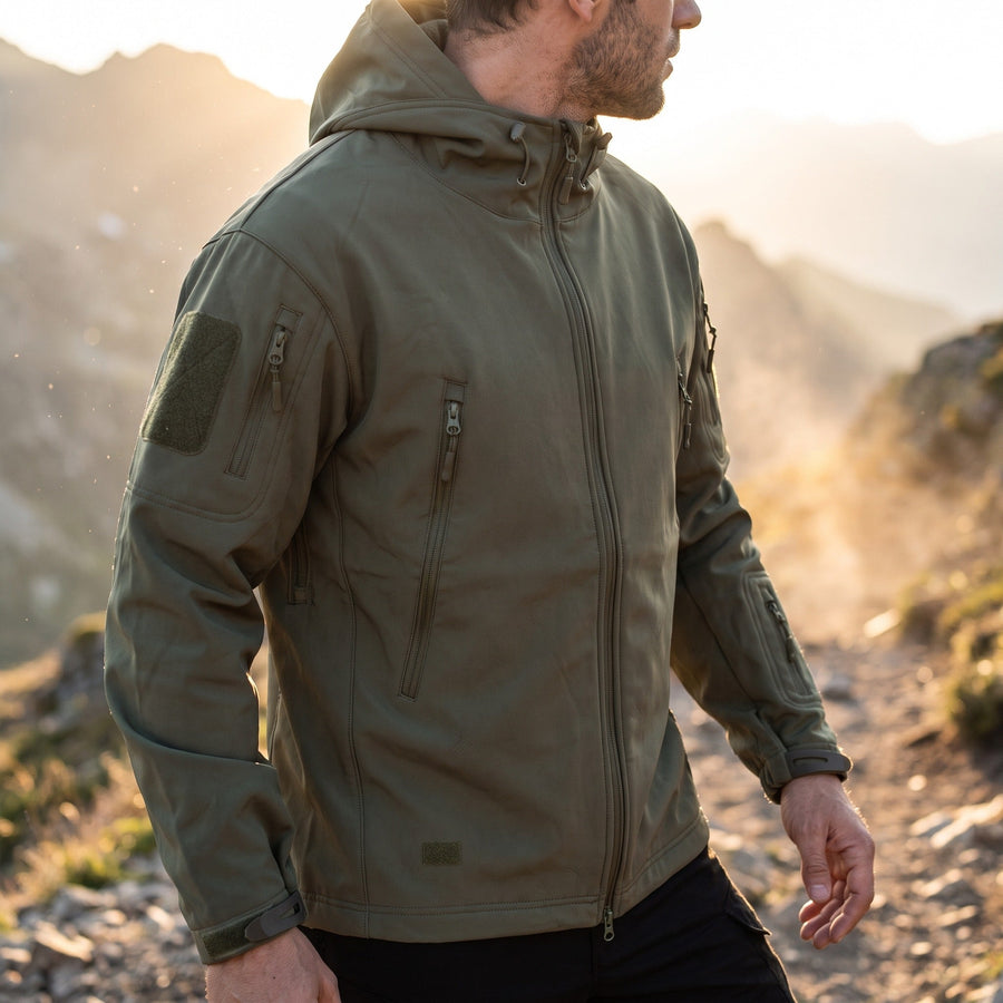 Fleece Backed Softshell Jacket for Men, Hooded - product view 2 | Buffalo Gears