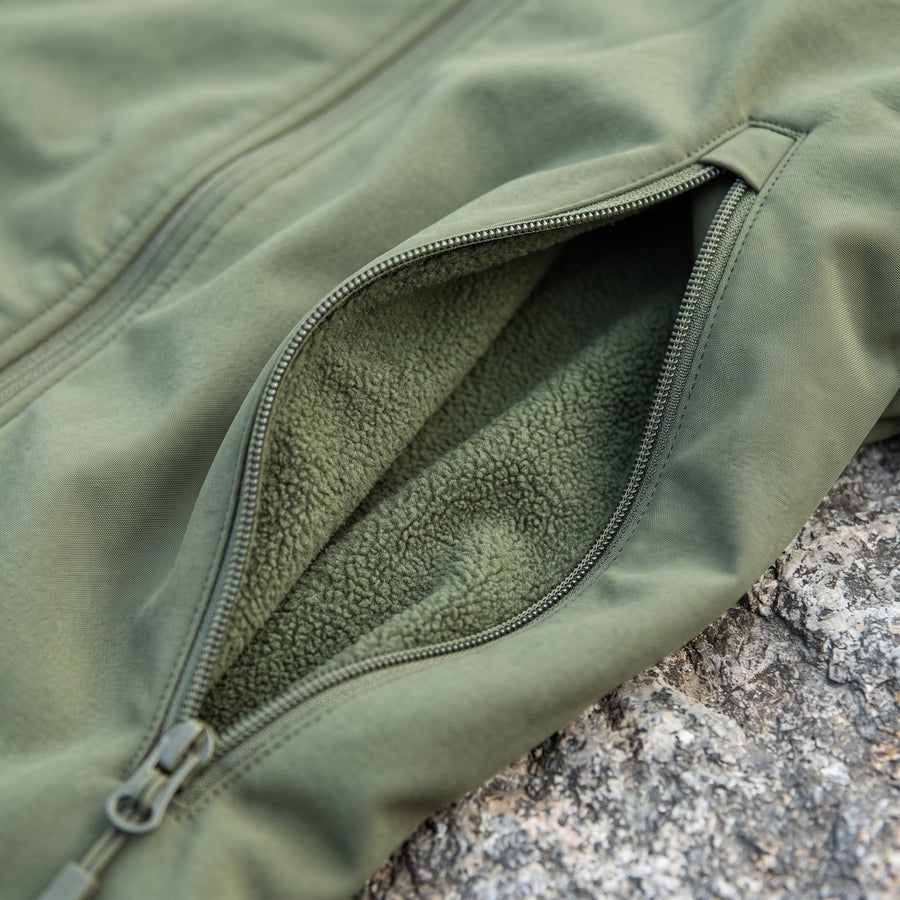 Fleece Backed Softshell Jacket for Men, Hooded - product view 3 | Buffalo Gears