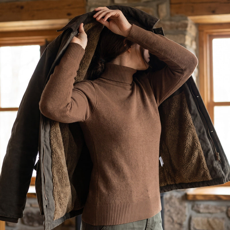 Fleece Base Layer Top for Women with High Neck - product view 4 | Buffalo Gears