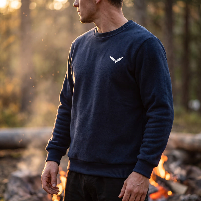 Fleece Lined Sweatshirt for Men with Wing Print - product view 2 | Buffalo Gears
