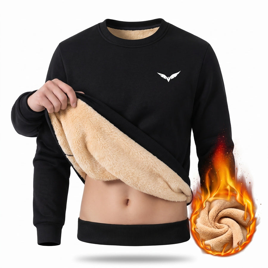 Fleece Lined Sweatshirt for Men with Wing Print - product view 7 | Buffalo Gears