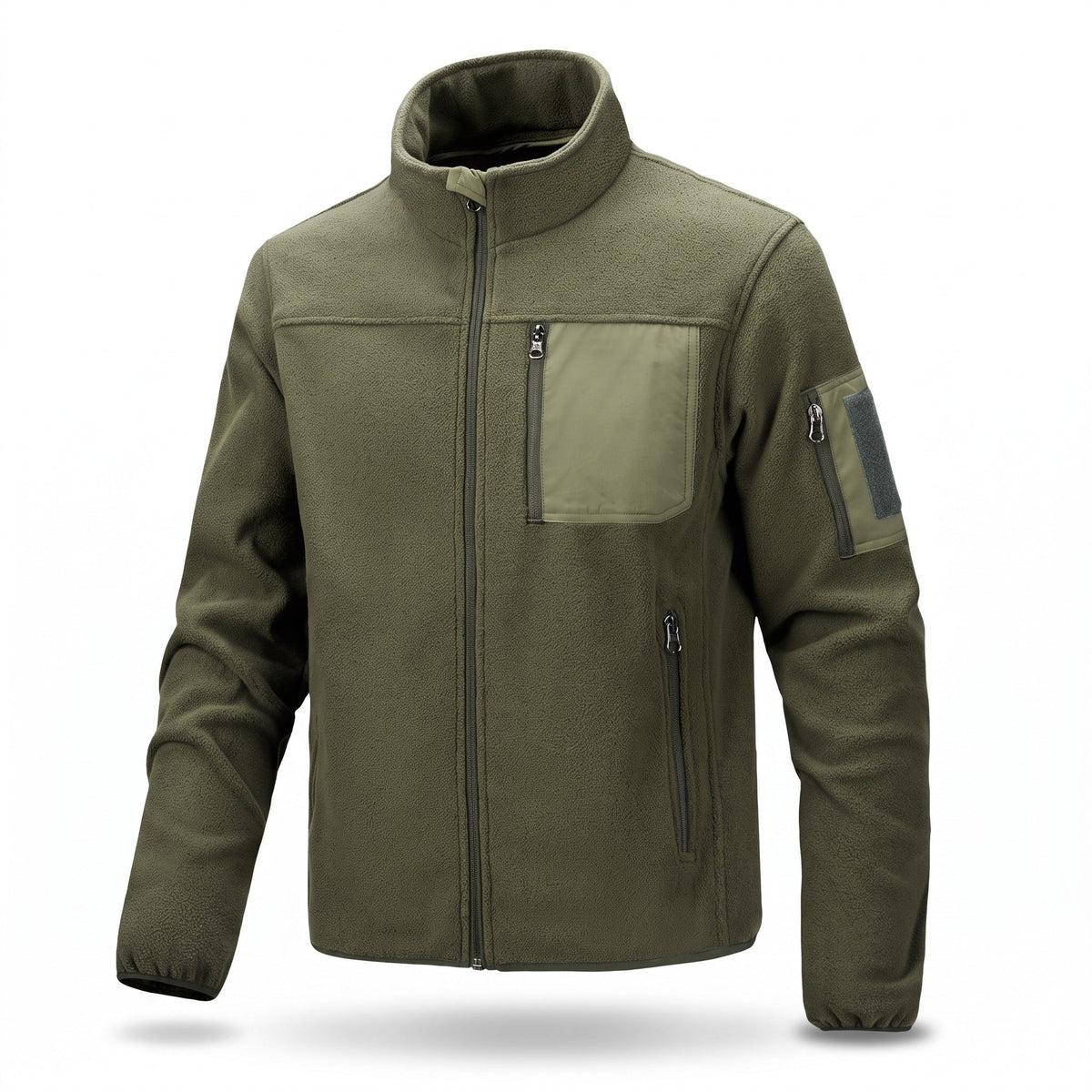 Fleece Lined Tactical Pullover for Men, Side Zip Pockets - product view 1 | Buffalo Gears