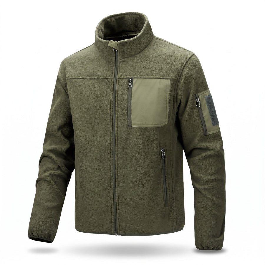 Fleece Lined Tactical Pullover for Men, Side Zip Pockets - product view 1 | Buffalo Gears