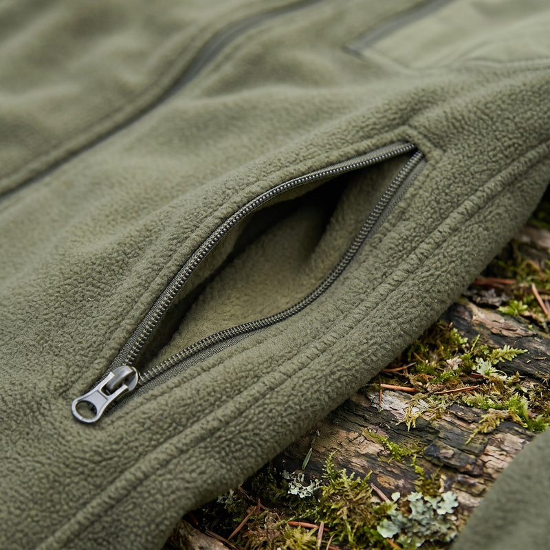 Fleece Lined Tactical Pullover for Men, Side Zip Pockets - product view 3 | Buffalo Gears