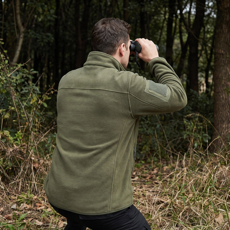 Fleece Lined Tactical Pullover for Men, Side Zip Pockets - product view 4 | Buffalo Gears