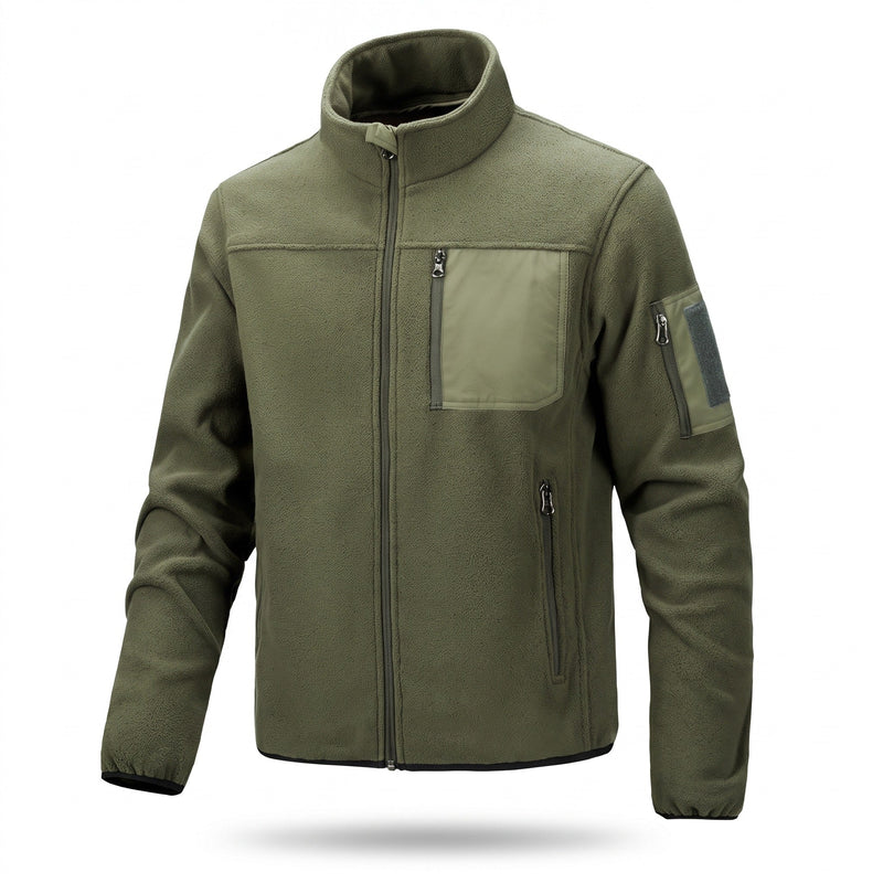 Fleece Lined Tactical Pullover for Men, Side Zip Pockets - product view 5 | Buffalo Gears
