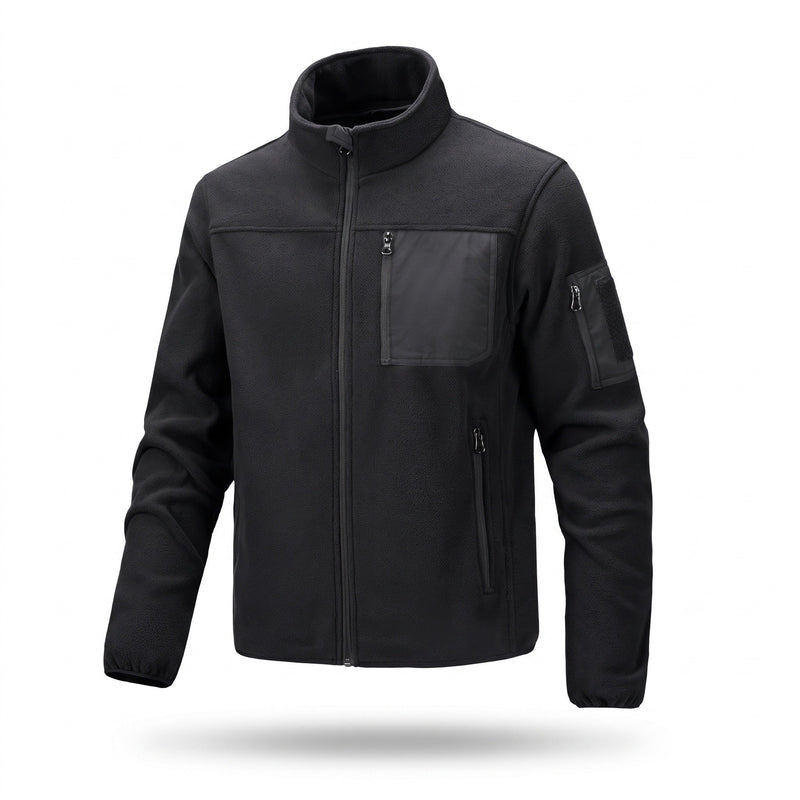 Fleece Lined Tactical Pullover for Men, Side Zip Pockets - product view 6 | Buffalo Gears
