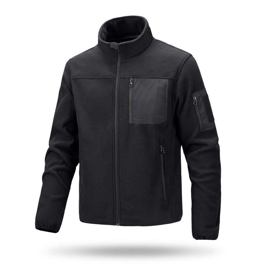 Fleece Lined Tactical Pullover for Men, Side Zip Pockets - product view 6 | Buffalo Gears