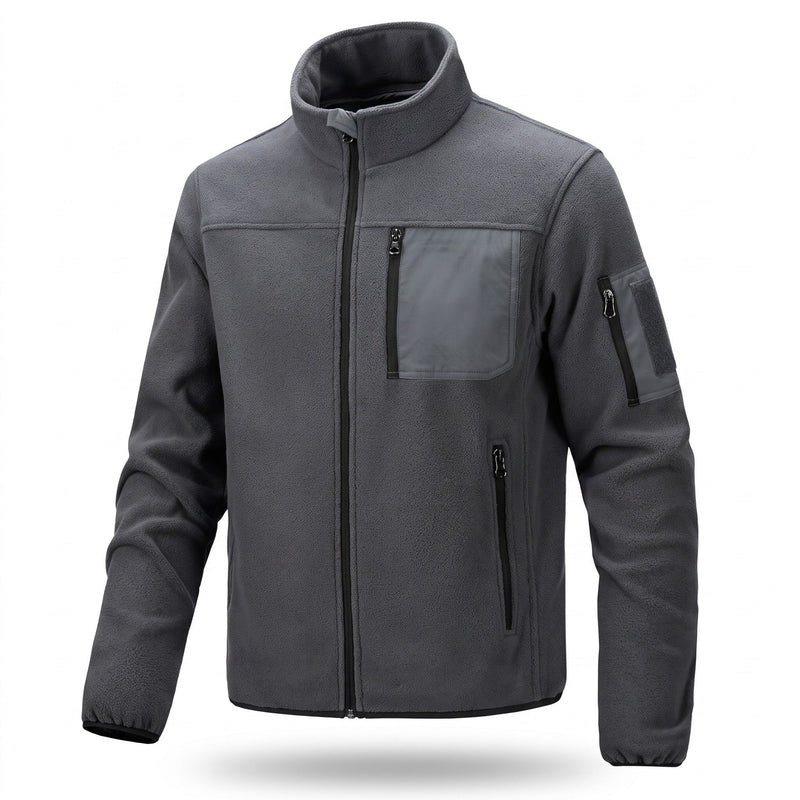 Fleece Lined Tactical Pullover for Men, Side Zip Pockets - product view 7 | Buffalo Gears