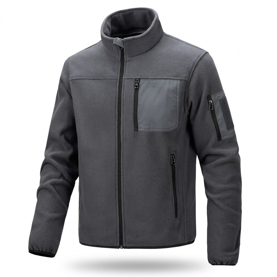 Fleece Lined Tactical Pullover for Men, Side Zip Pockets - product view 7 | Buffalo Gears