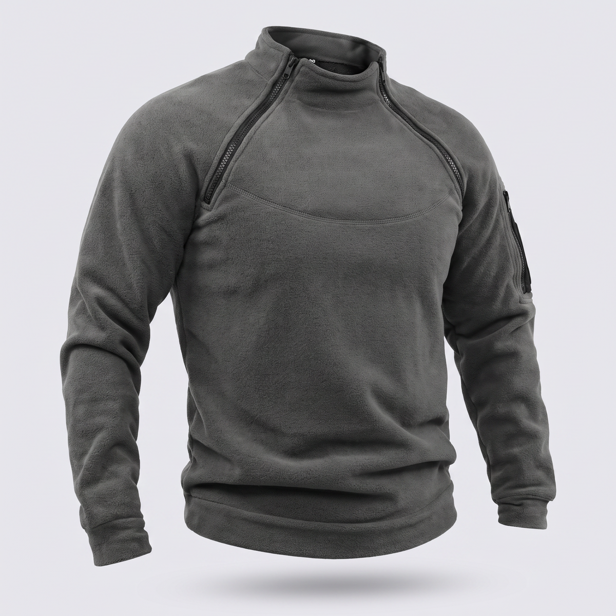Fleece Pullover with Stand-Up Collar and Vents - product view 1 | Buffalo Gears