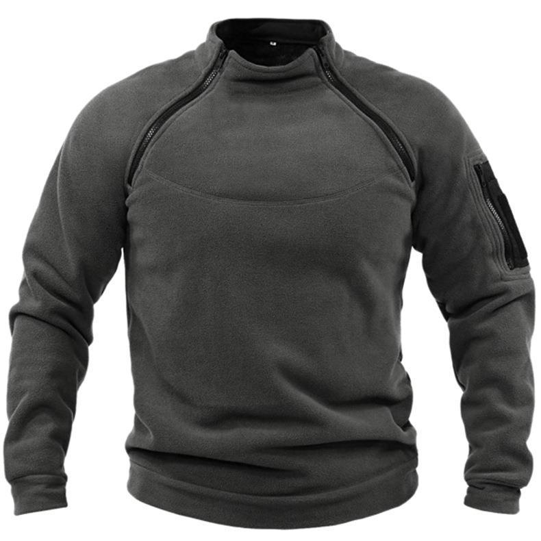 Fleece Pullover with Stand-Up Collar and Vents - product view 6 | Buffalo Gears