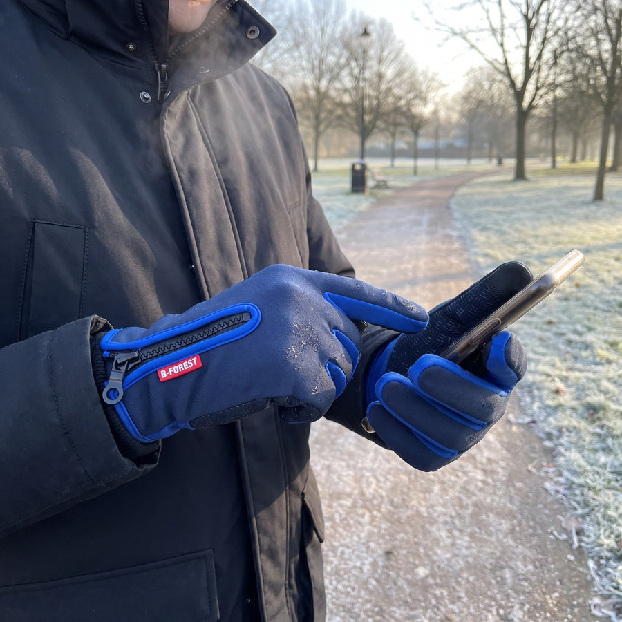 Fleece Winter Gloves with Grip Palm and Touchscreen Tips - product view 5 | Buffalo Gears