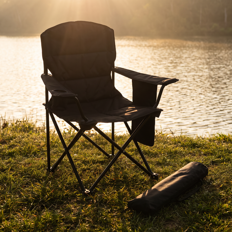 Folding Camping Chair Padded Compact with Carry Bag Outdoor Seat - product view 3 | Buffalo Gears