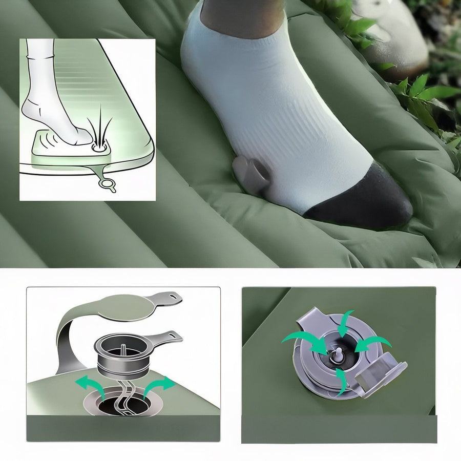 Four-Season Inflatable Camping Mat with Built-In Pump - product view 8 | Buffalo Gears