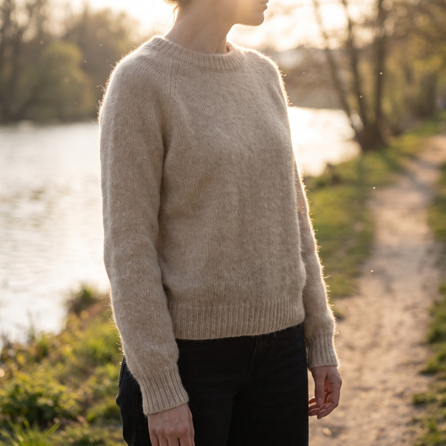 French Style Jumper for Women, Straight Crew Neck - product view 2 | Buffalo Gears