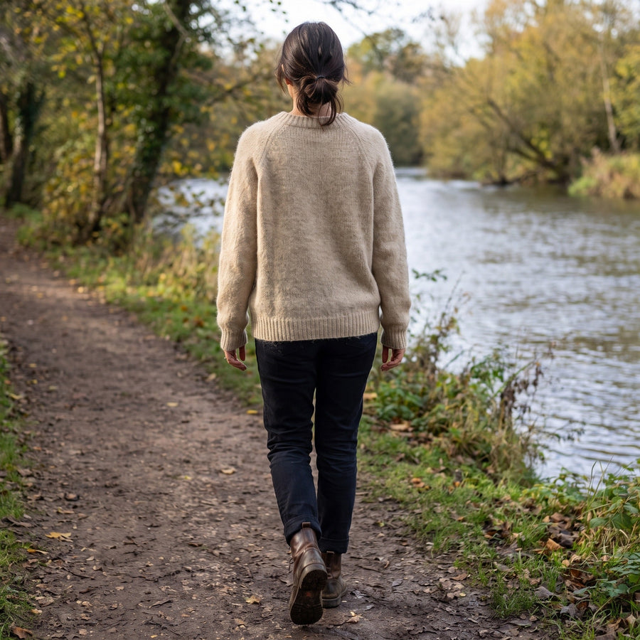French Style Jumper for Women, Straight Crew Neck - product view 4 | Buffalo Gears