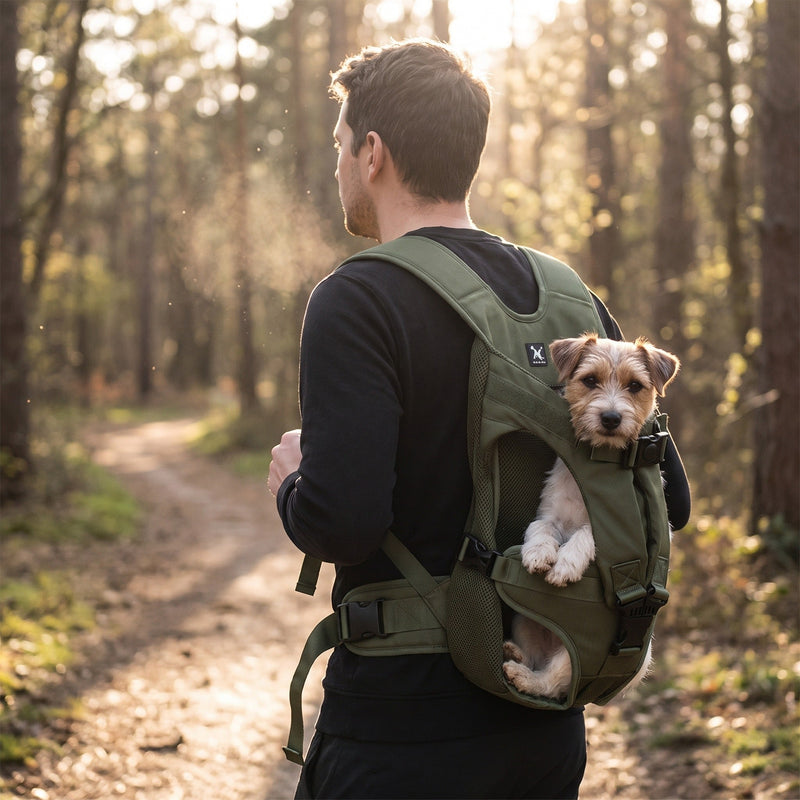 Front Carry Dog Backpack with Padded Mesh Panels - product view 3 | Buffalo Gears