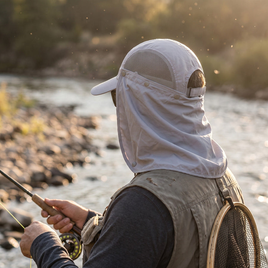 Full Coverage Sun Cap with Removable Ear and Neck Flaps - product view 3 | Buffalo Gears