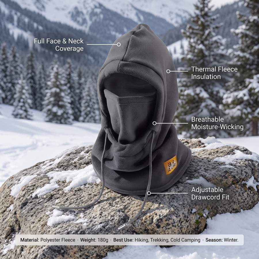 Full Face Fleece Balaclava for Extreme Cold Hiking Trips - product view 2 | Buffalo Gears