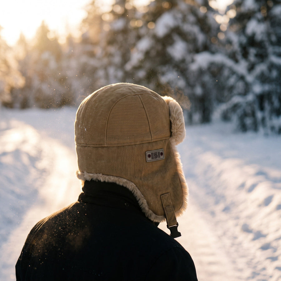 Fur Lined Trapper Hat with Adjustable Fastening Ear Flaps - product view 3 | Buffalo Gears