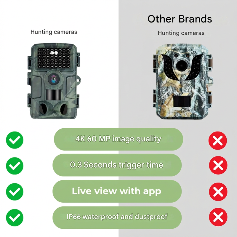 4K Trail Camera 60MP Wildlife Waterproof Motion Activated – product view 2 | Buffalo Gears