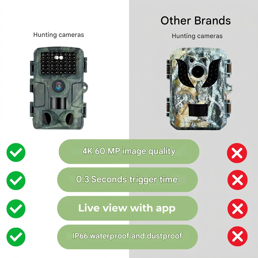 4K Trail Camera 60MP Wildlife Waterproof Motion Activated – product view 2 | Buffalo Gears
