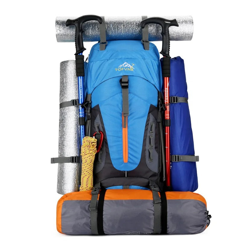 60-Litre Waterproof Hiking Backpack High-Capacity Camping Travel Pack – product view 7 | Buffalo Gears