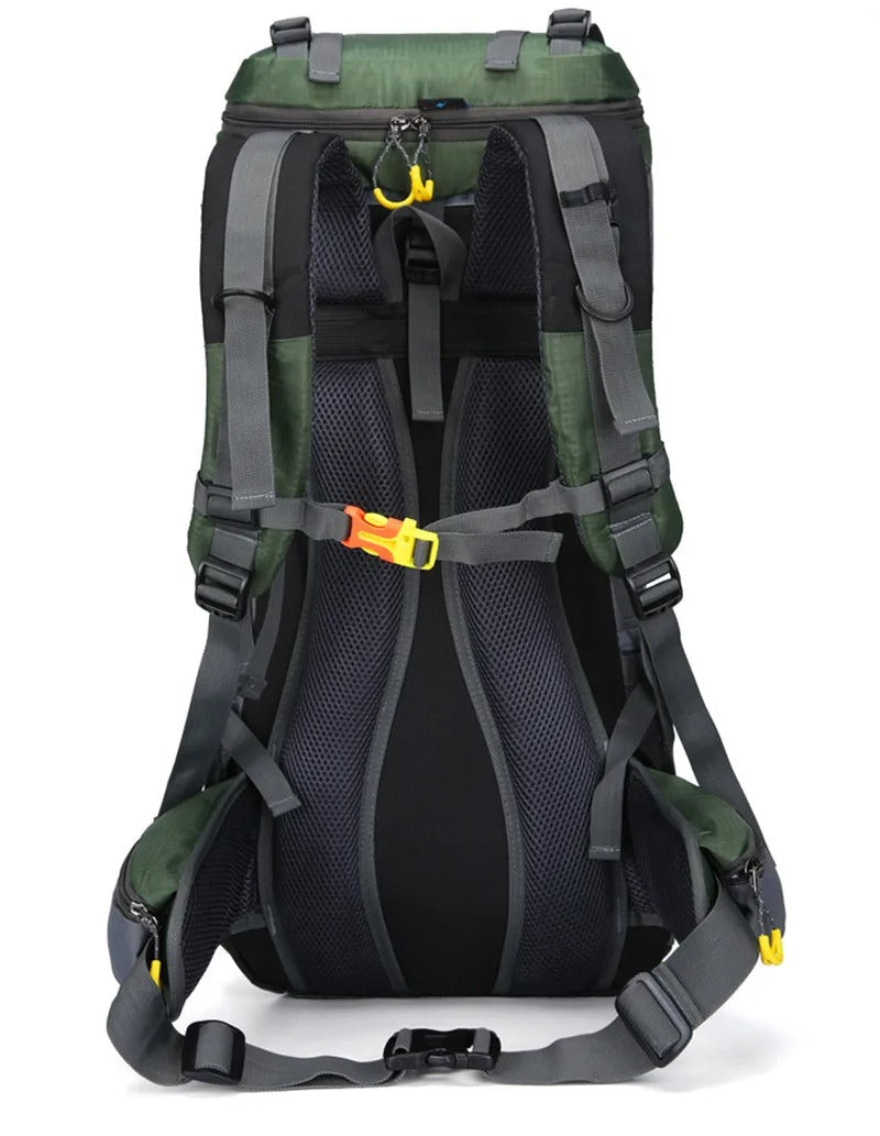 60-Litre Waterproof Hiking Backpack High-Capacity Outdoor Travel Pack – product view 11 | Buffalo Gears