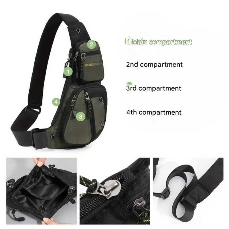 Anti Theft Crossbody Bag Water-Resistant Outdoor Travel Sling – product view 5 | Buffalo Gears