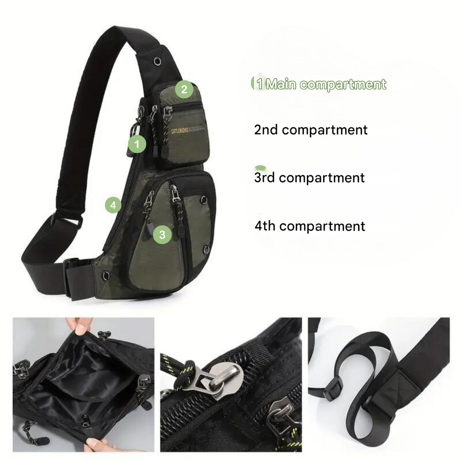 Anti Theft Crossbody Bag Water-Resistant Outdoor Travel Sling – product view 5 | Buffalo Gears