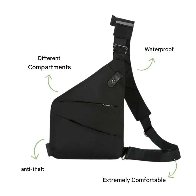 Anti-Theft Shoulder Bag Travel Crossbody Lightweight Sling – product view 2 | Buffalo Gears